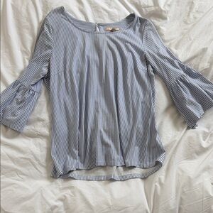 Skies Are Blue Pinstripe Blouse